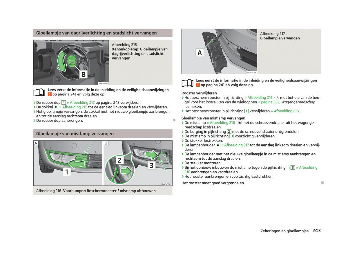 Skoda Octavia III 3 handleiding / page 245