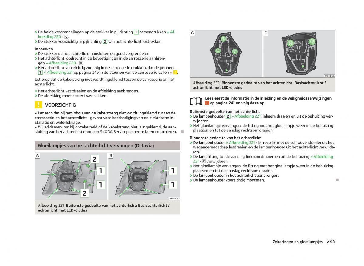 Skoda Octavia III 3 handleiding / page 247