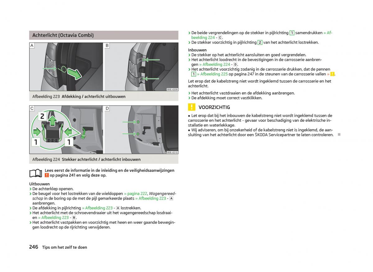 Skoda Octavia III 3 handleiding / page 248