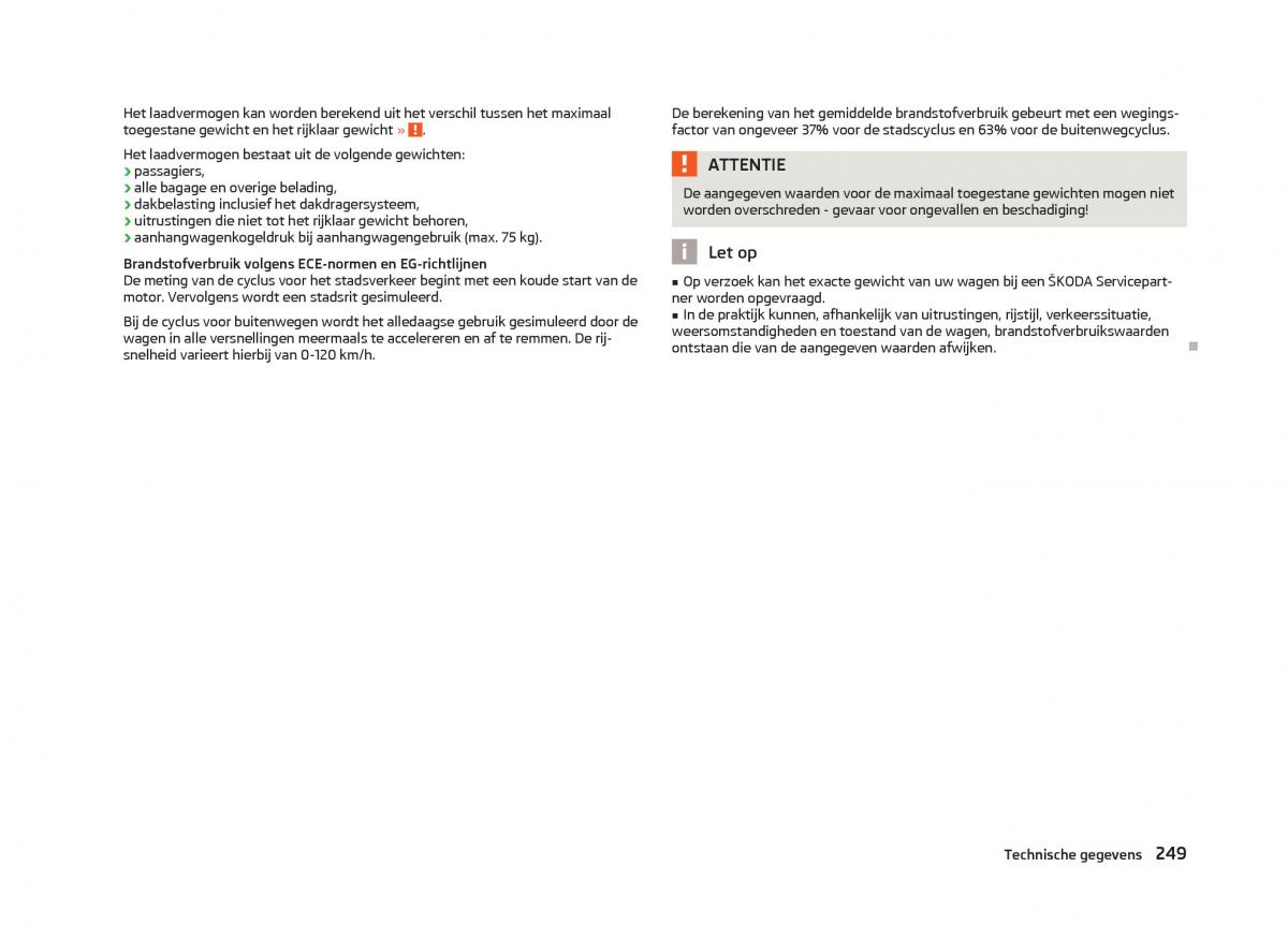 Skoda Octavia III 3 handleiding / page 251