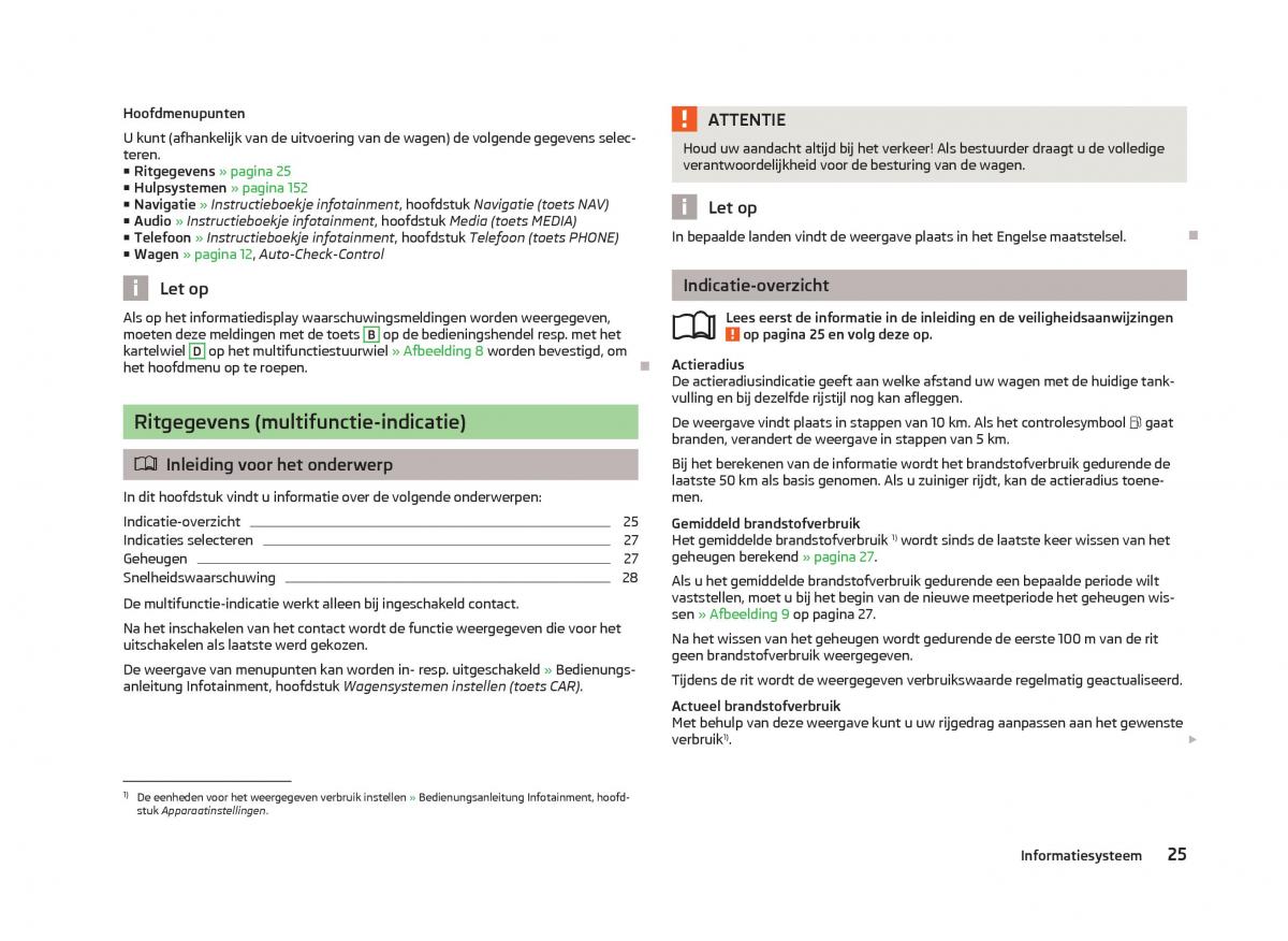 Skoda Octavia III 3 handleiding / page 27