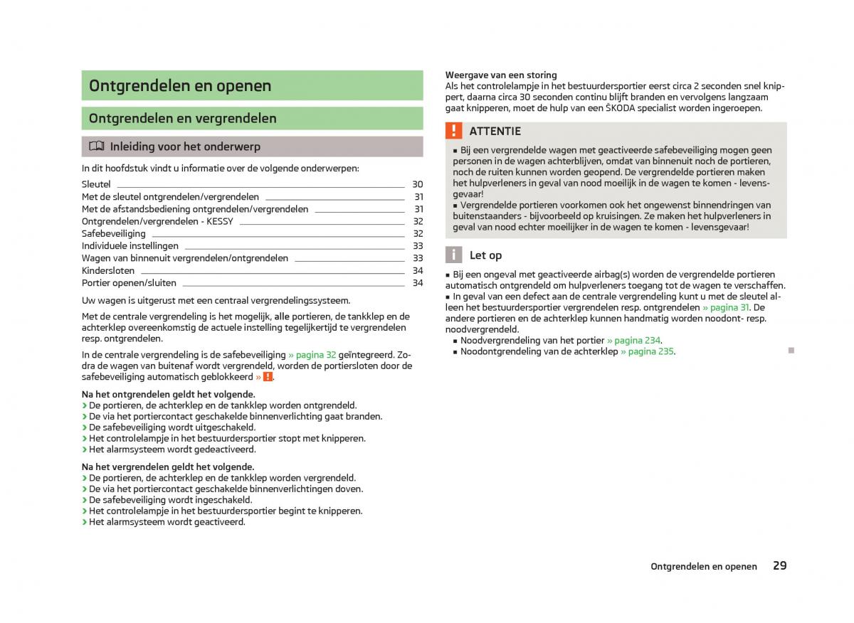 Skoda Octavia III 3 handleiding / page 31