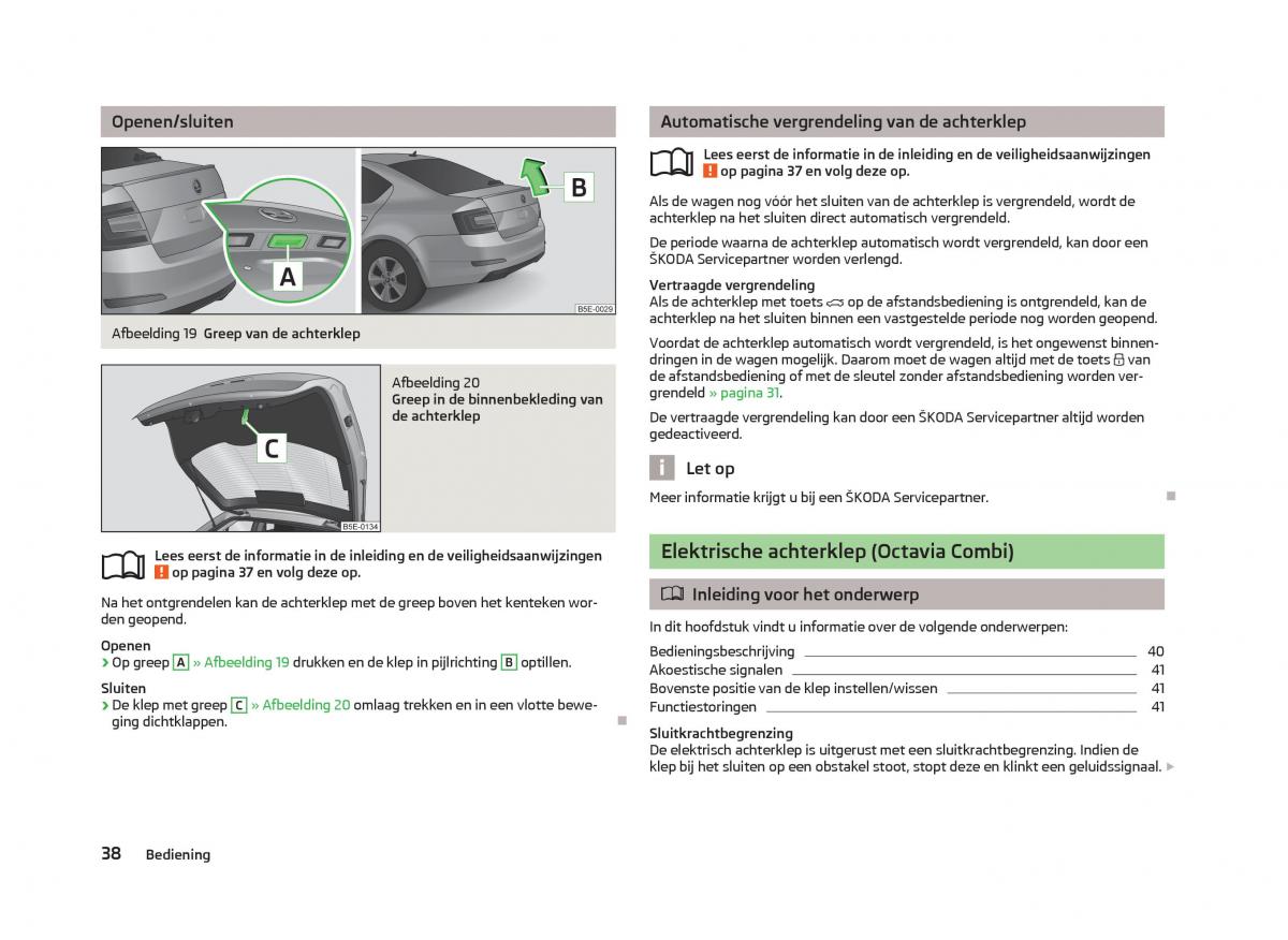 Skoda Octavia III 3 handleiding / page 40