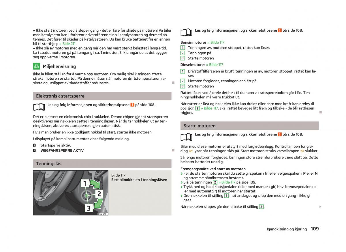 Skoda Octavia III 3 bruksanvisningen / page 111