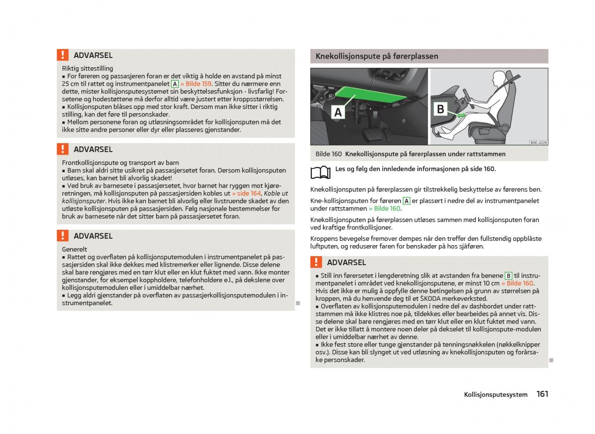 Skoda Octavia III 3 bruksanvisningen / page 163