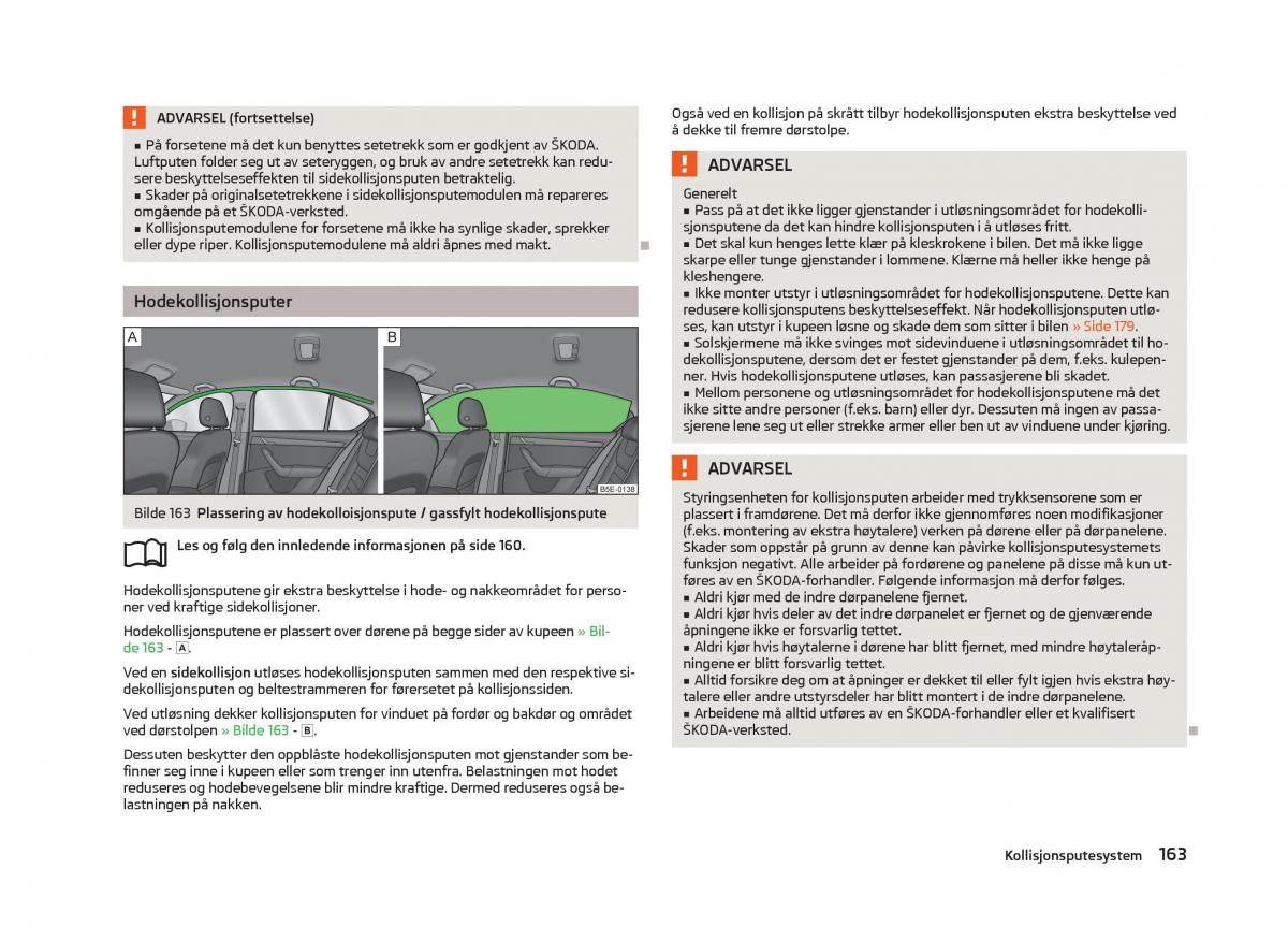 Skoda Octavia III 3 bruksanvisningen / page 165