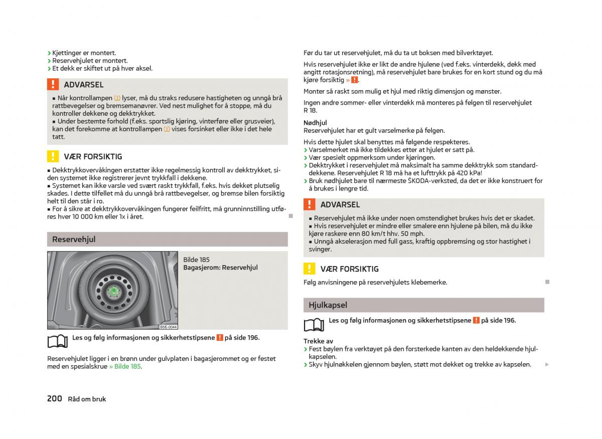 Skoda Octavia III 3 bruksanvisningen / page 202