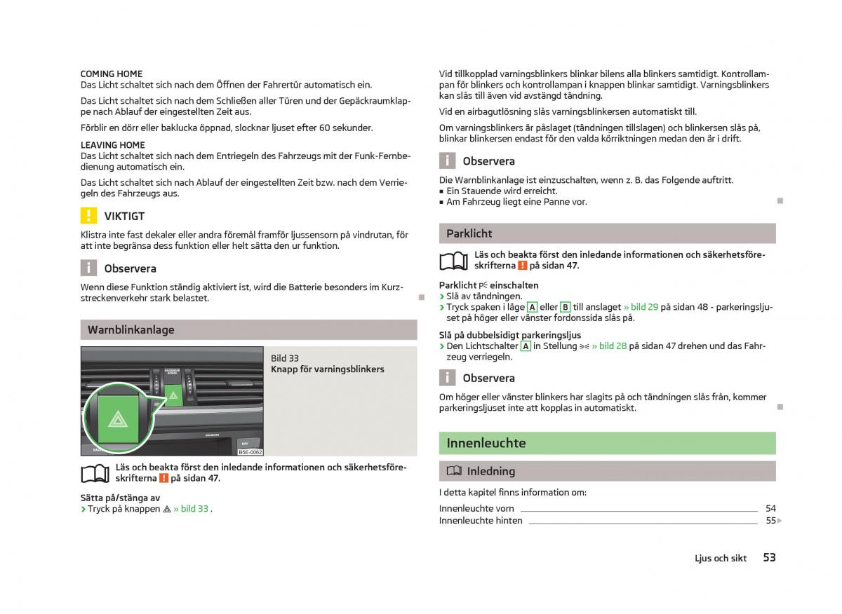 Skoda Octavia III 3 instruktionsbok / page 55