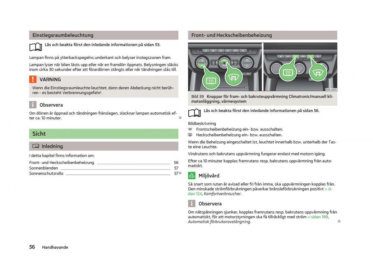 Skoda Octavia III 3 instruktionsbok / page 58