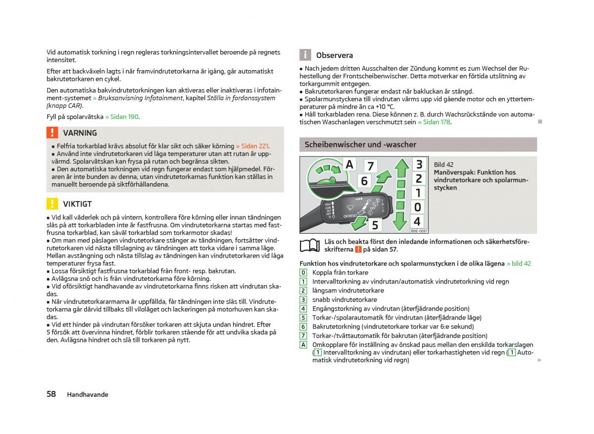 Skoda Octavia III 3 instruktionsbok / page 60