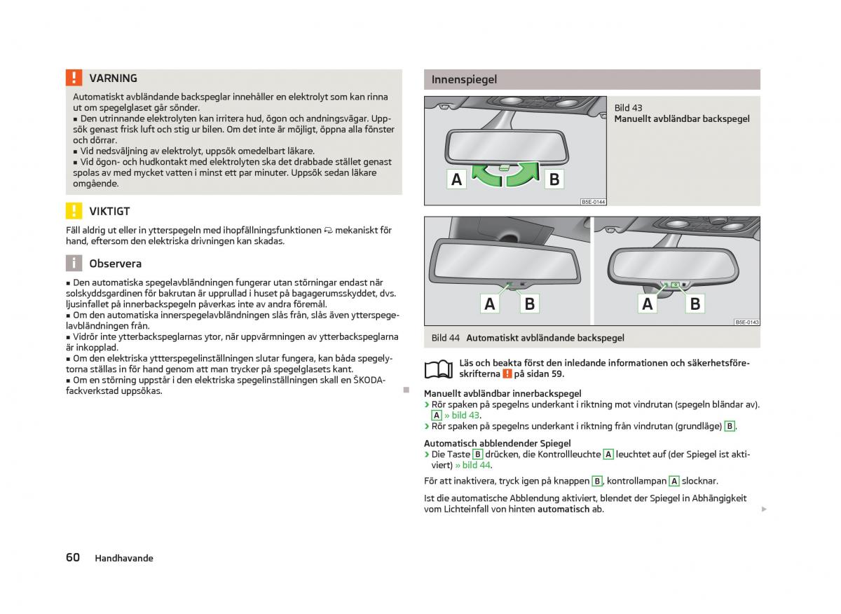 Skoda Octavia III 3 instruktionsbok / page 62