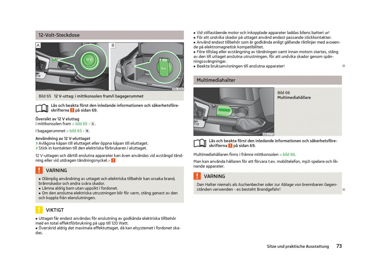 Skoda Octavia III 3 instruktionsbok / page 75