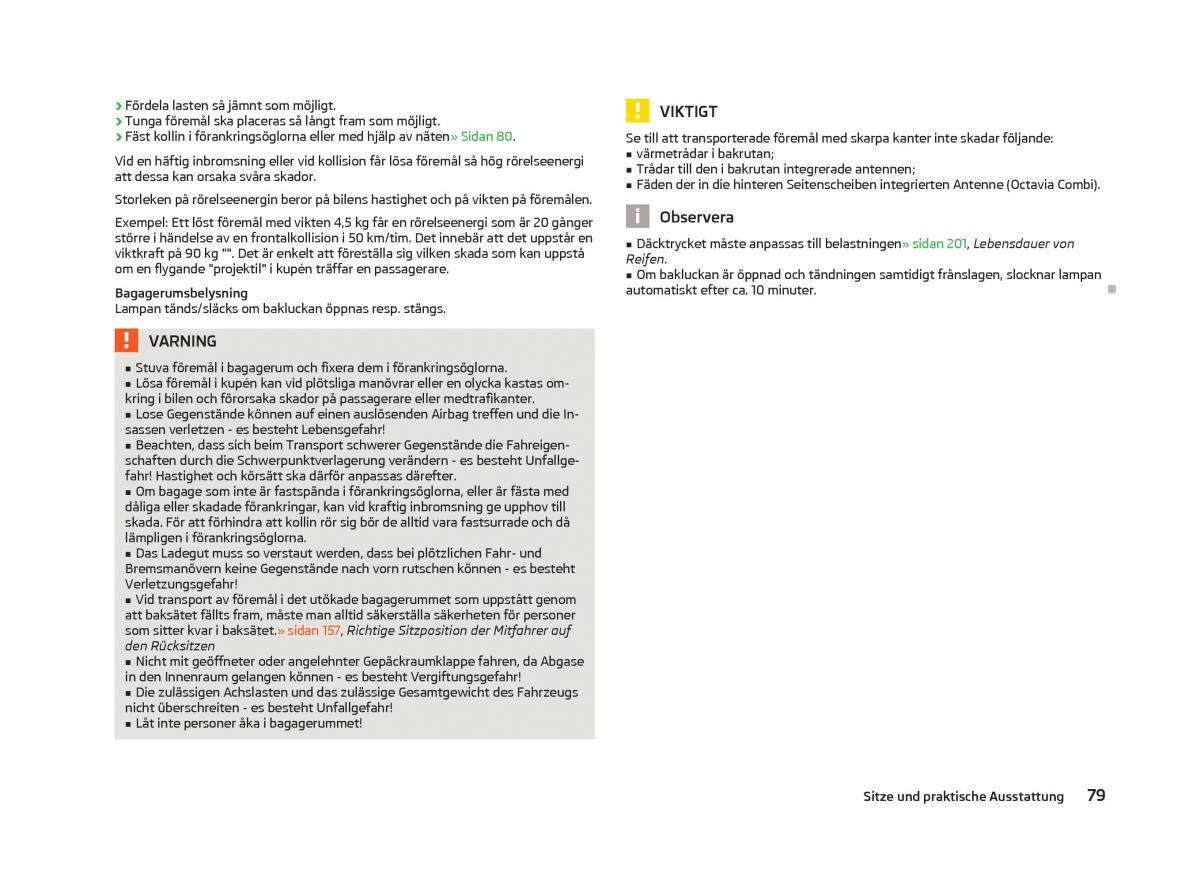 Skoda Octavia III 3 instruktionsbok / page 81