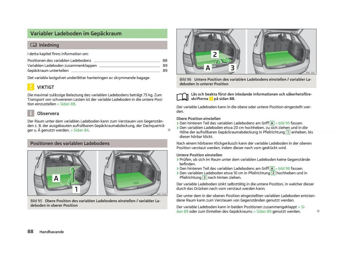 Skoda Octavia III 3 instruktionsbok / page 90