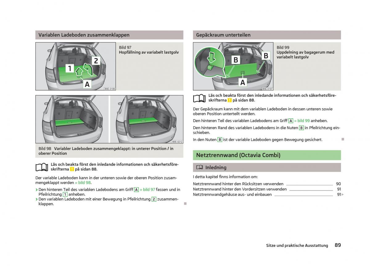 Skoda Octavia III 3 instruktionsbok / page 91