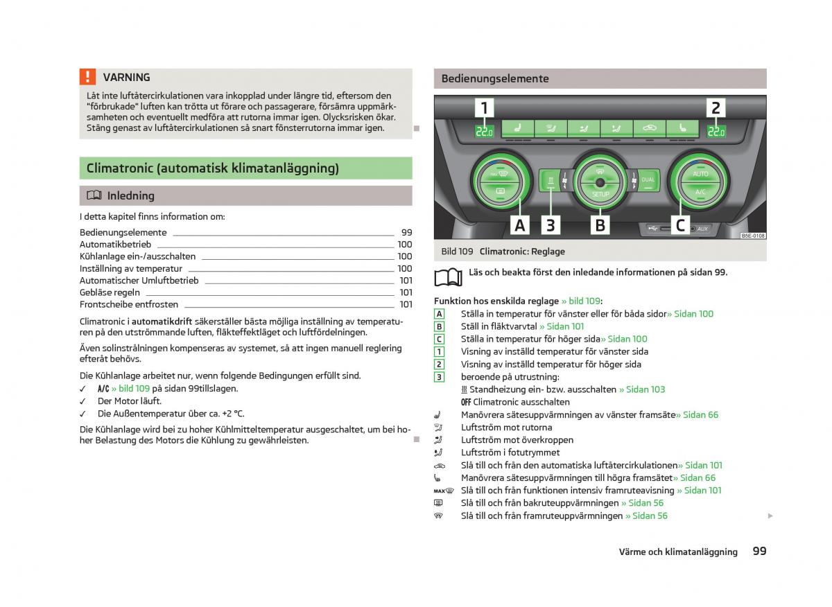 Skoda Octavia III 3 instruktionsbok / page 101