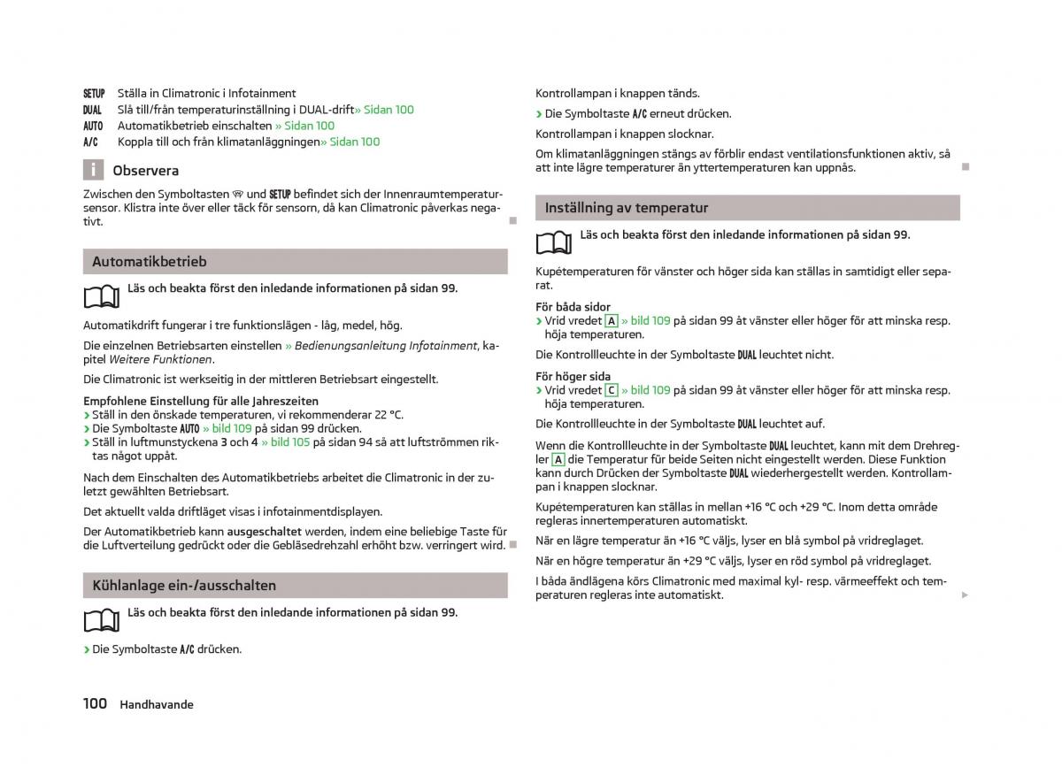 Skoda Octavia III 3 instruktionsbok / page 102