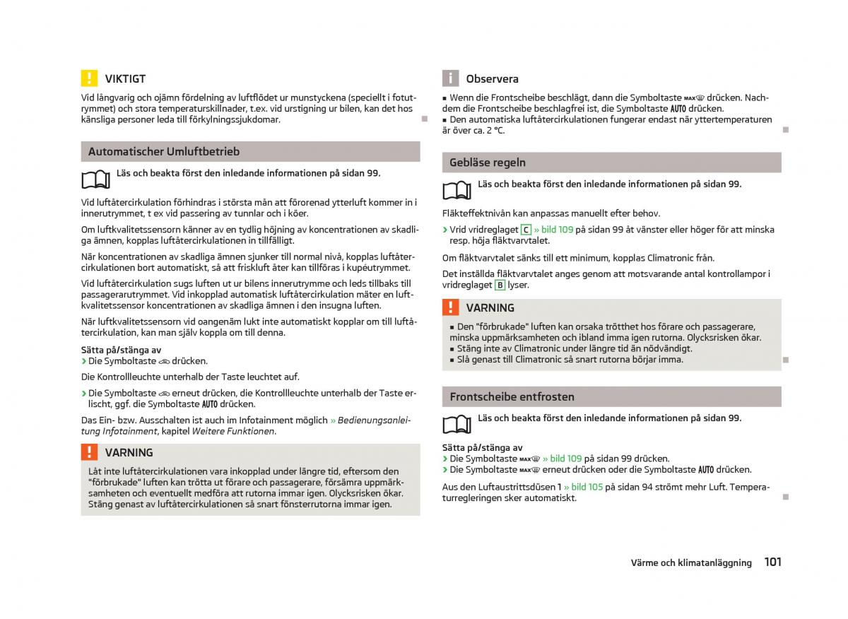 Skoda Octavia III 3 instruktionsbok / page 103