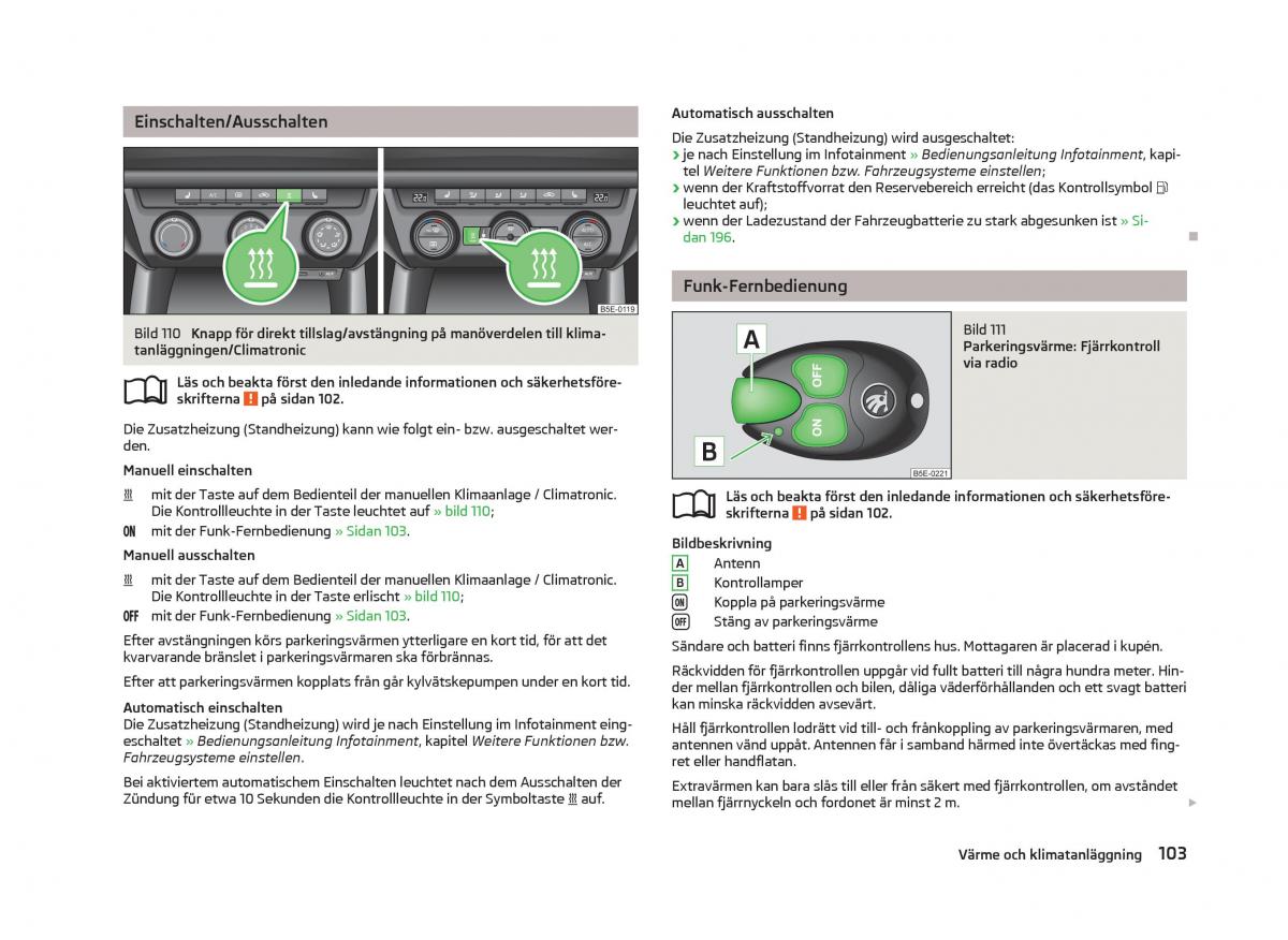 Skoda Octavia III 3 instruktionsbok / page 105