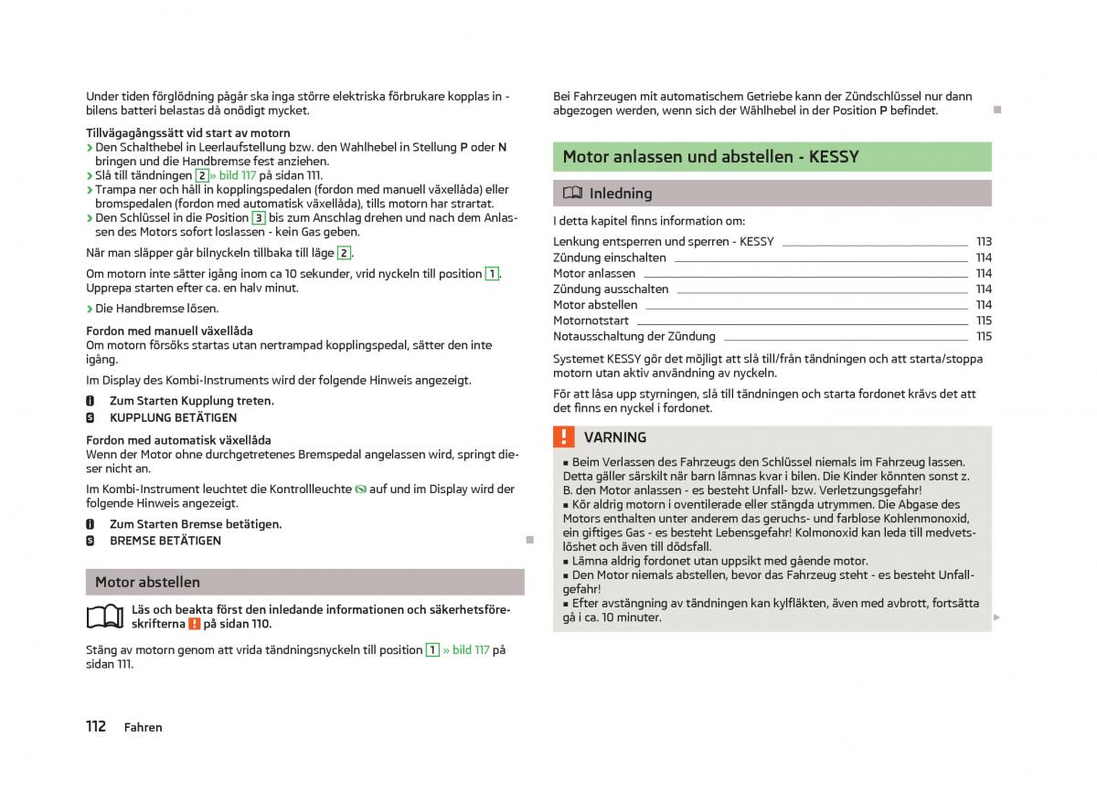 Skoda Octavia III 3 instruktionsbok / page 114