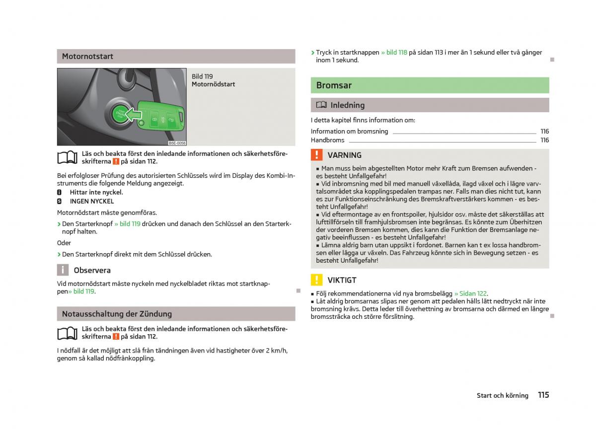 Skoda Octavia III 3 instruktionsbok / page 117