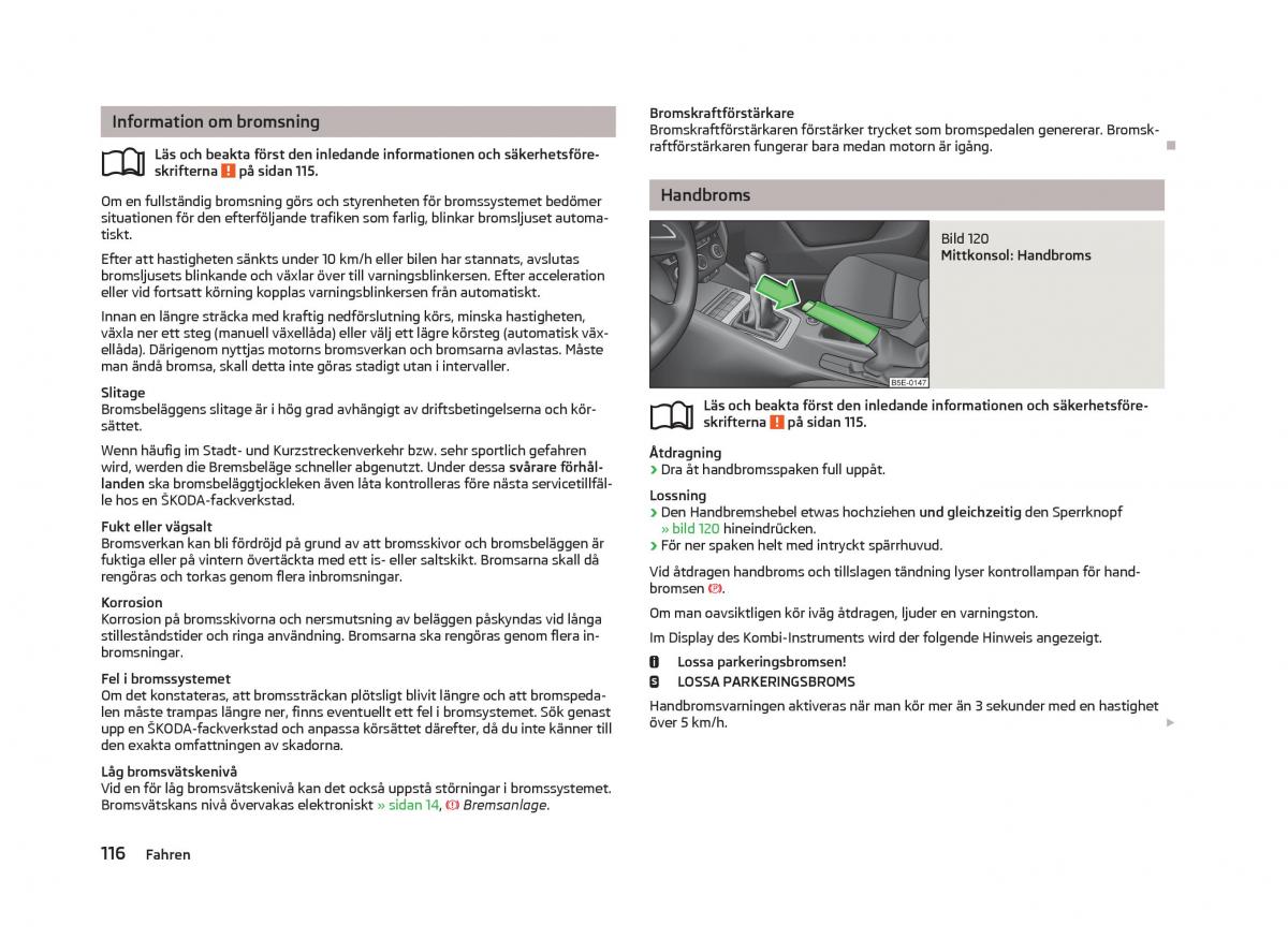 Skoda Octavia III 3 instruktionsbok / page 118