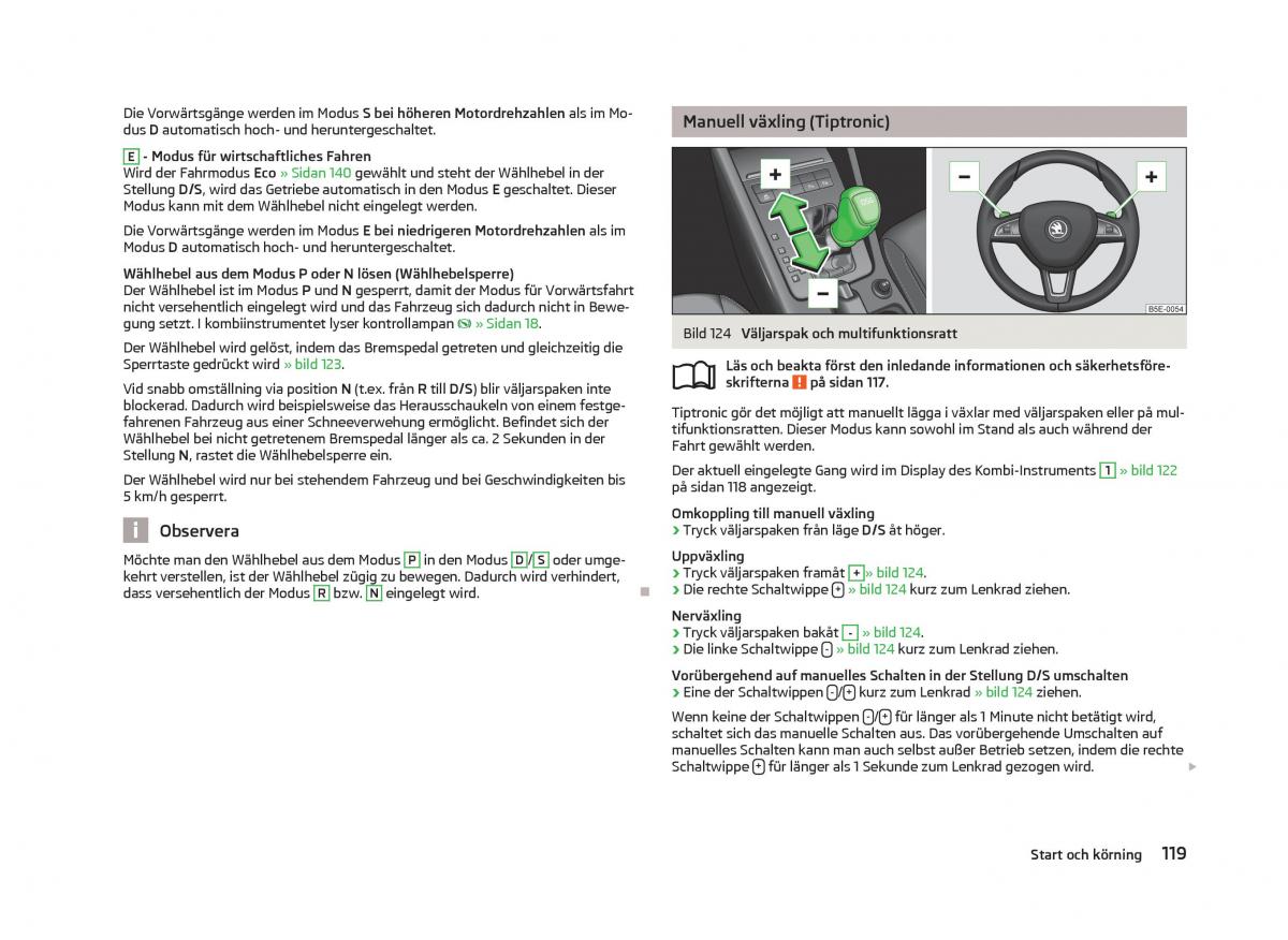 Skoda Octavia III 3 instruktionsbok / page 121