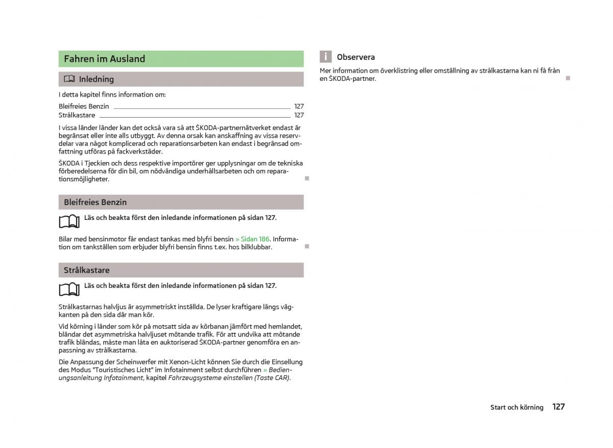 Skoda Octavia III 3 instruktionsbok / page 129