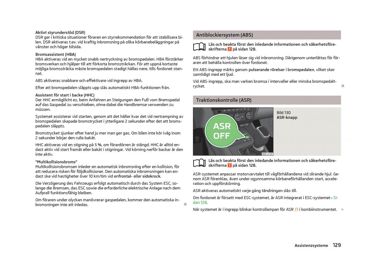 Skoda Octavia III 3 instruktionsbok / page 131