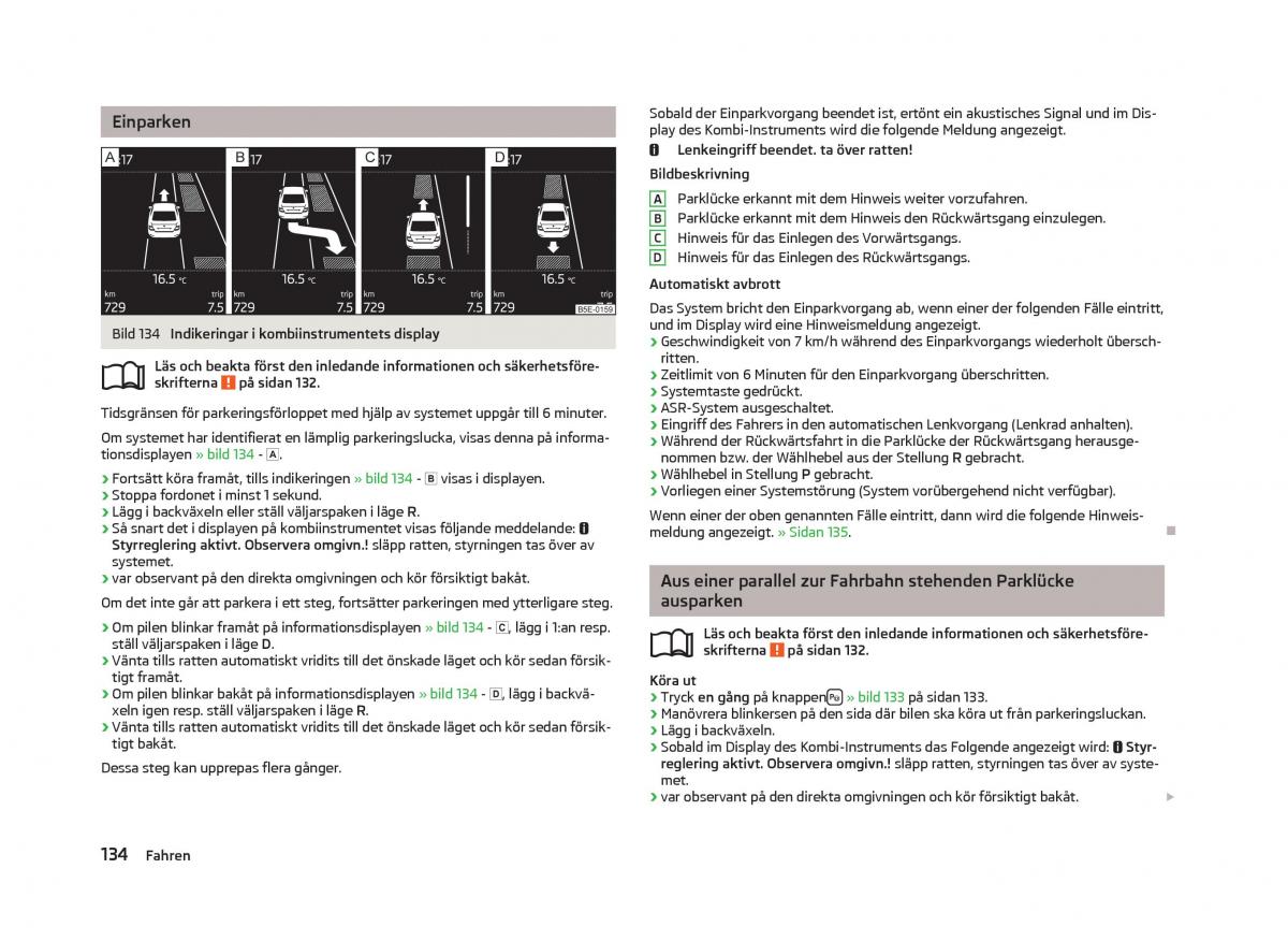 Skoda Octavia III 3 instruktionsbok / page 136