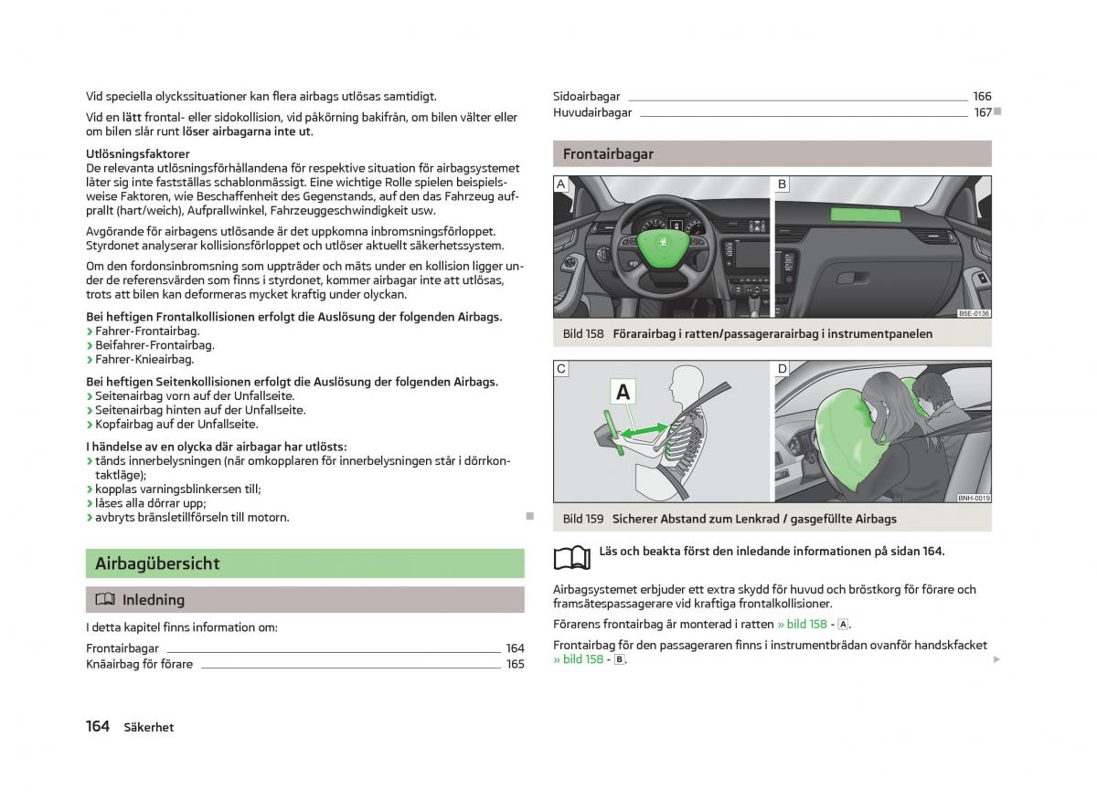 Skoda Octavia III 3 instruktionsbok / page 166