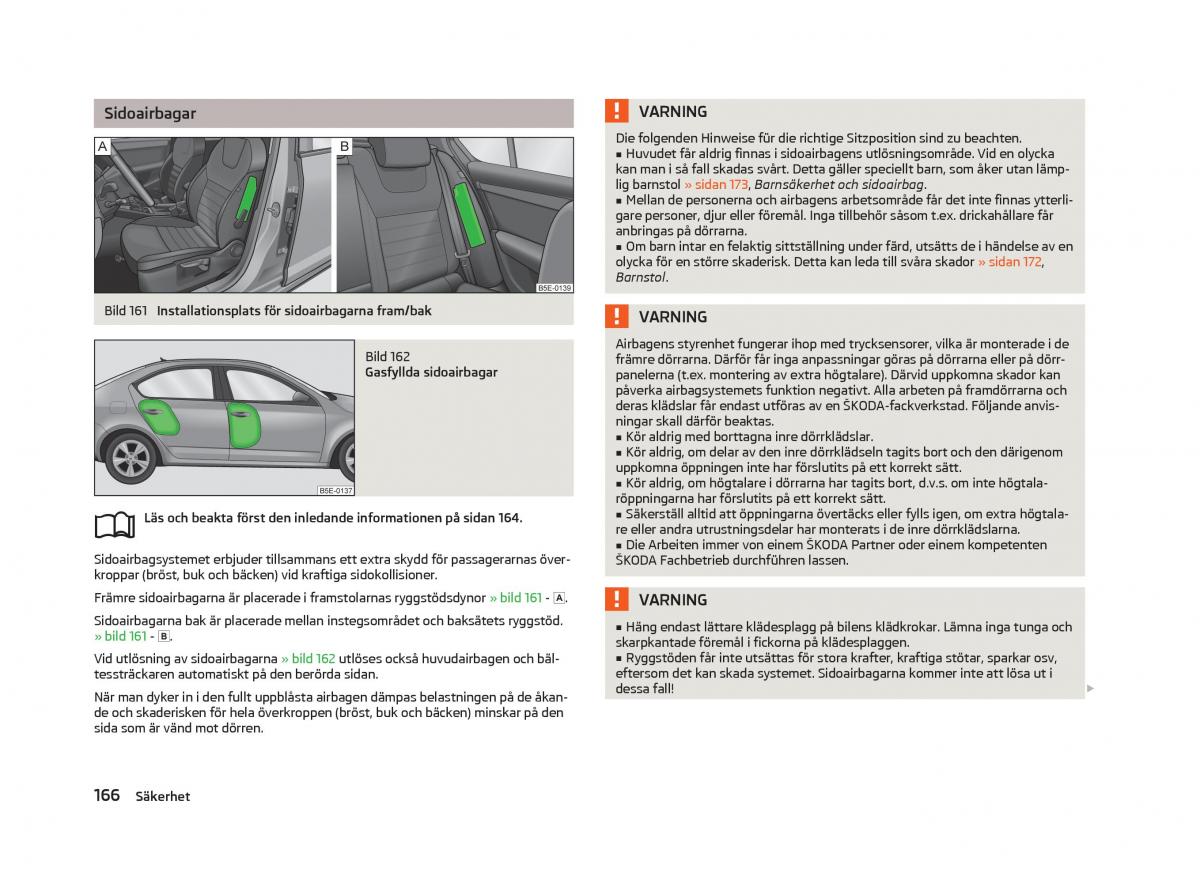 Skoda Octavia III 3 instruktionsbok / page 168