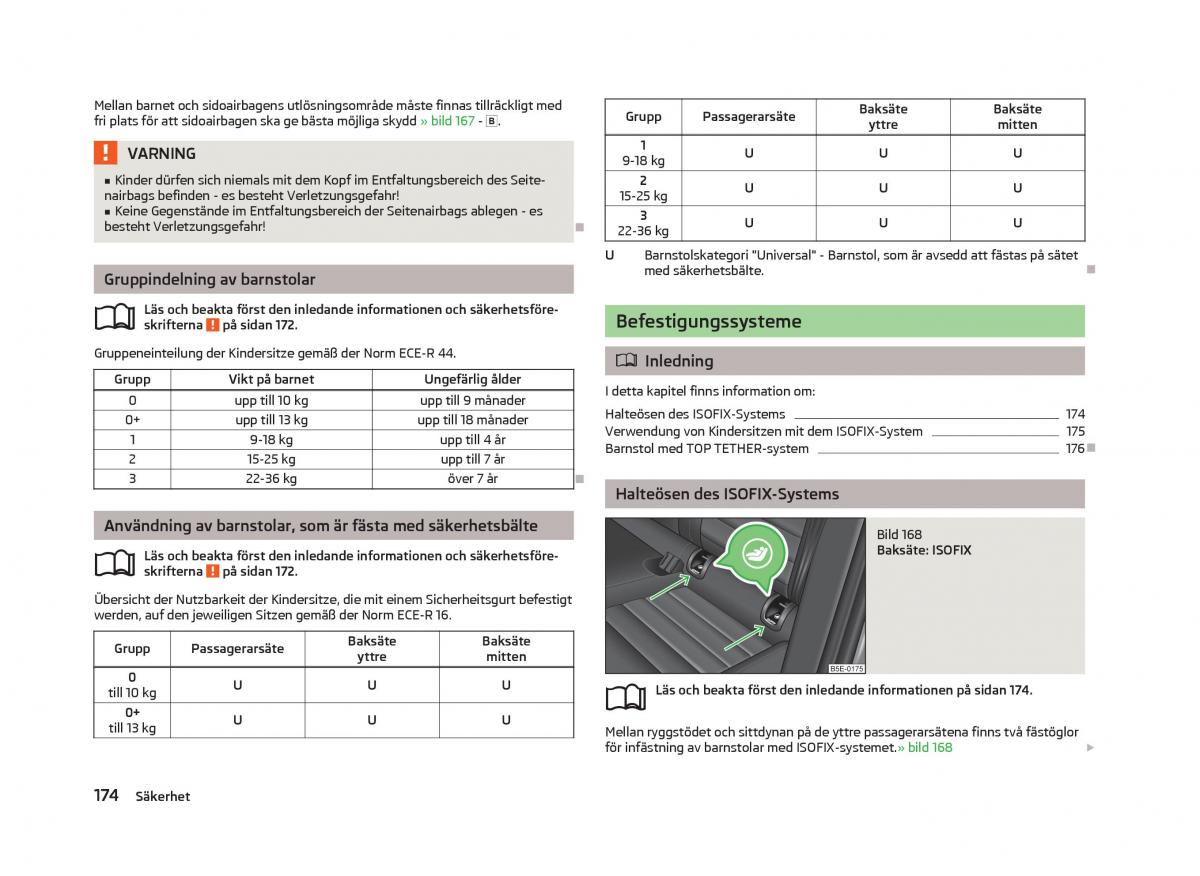 Skoda Octavia III 3 instruktionsbok / page 176