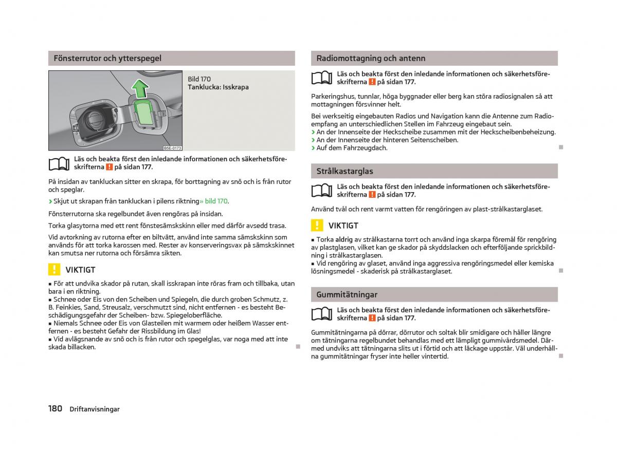 Skoda Octavia III 3 instruktionsbok / page 182