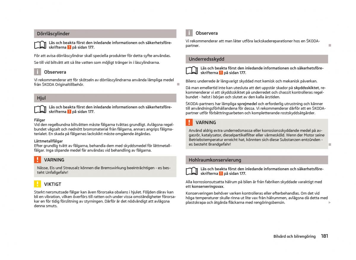 Skoda Octavia III 3 instruktionsbok / page 183