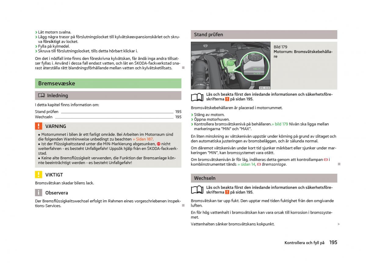 Skoda Octavia III 3 instruktionsbok / page 197