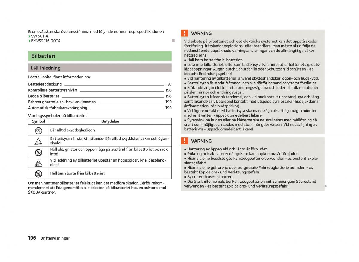 Skoda Octavia III 3 instruktionsbok / page 198