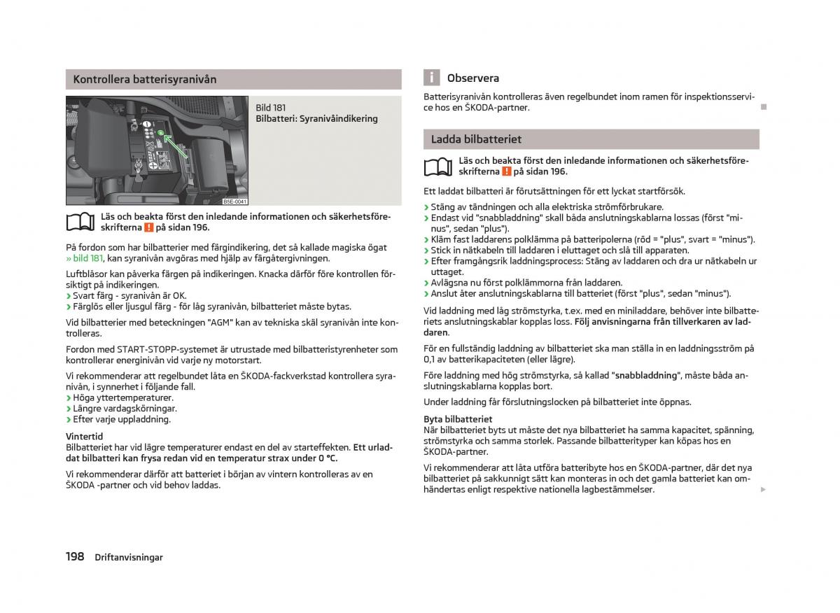 Skoda Octavia III 3 instruktionsbok / page 200