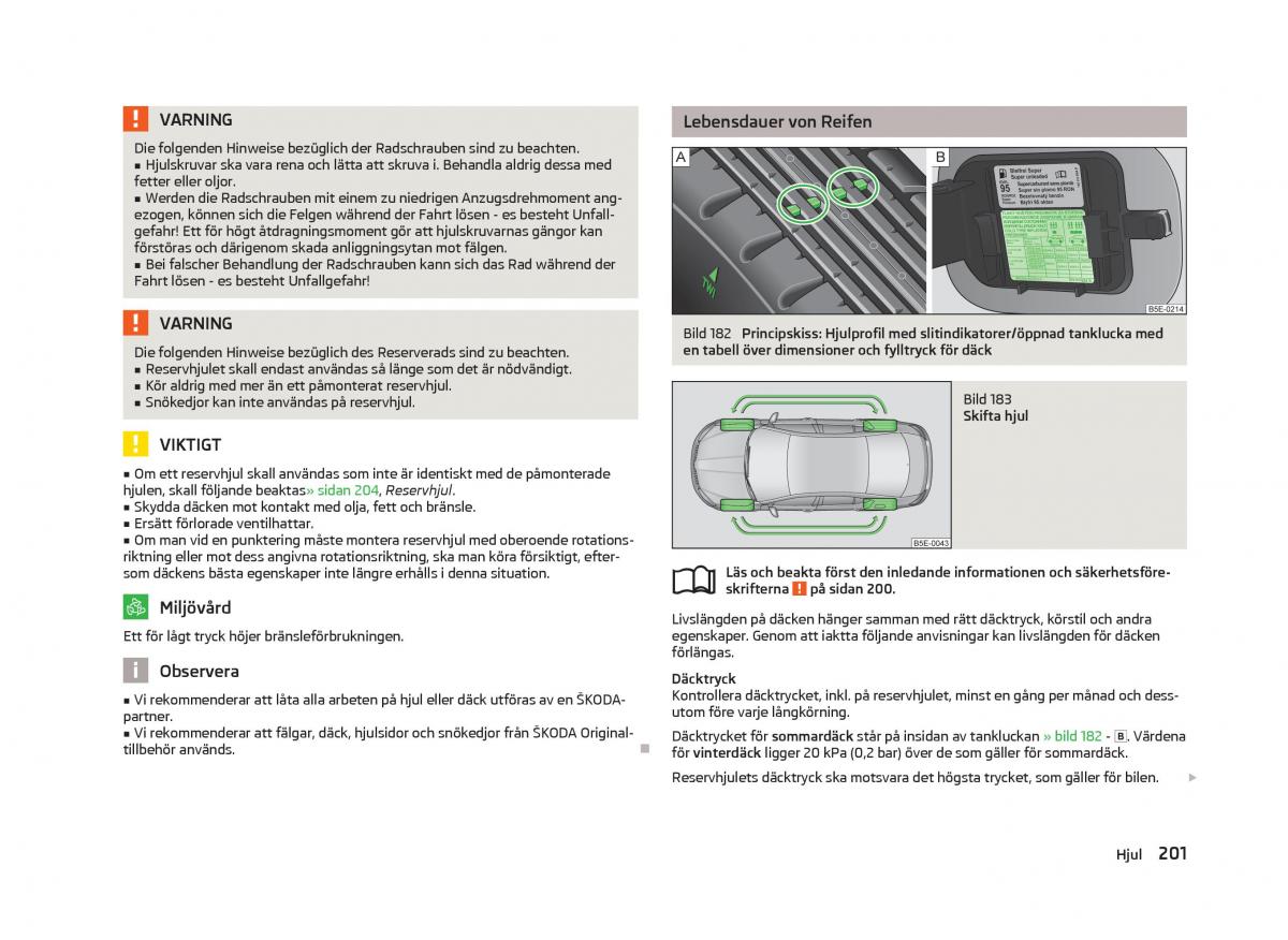 Skoda Octavia III 3 instruktionsbok / page 203