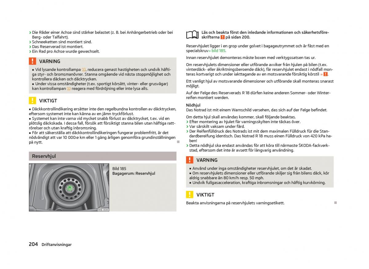 Skoda Octavia III 3 instruktionsbok / page 206