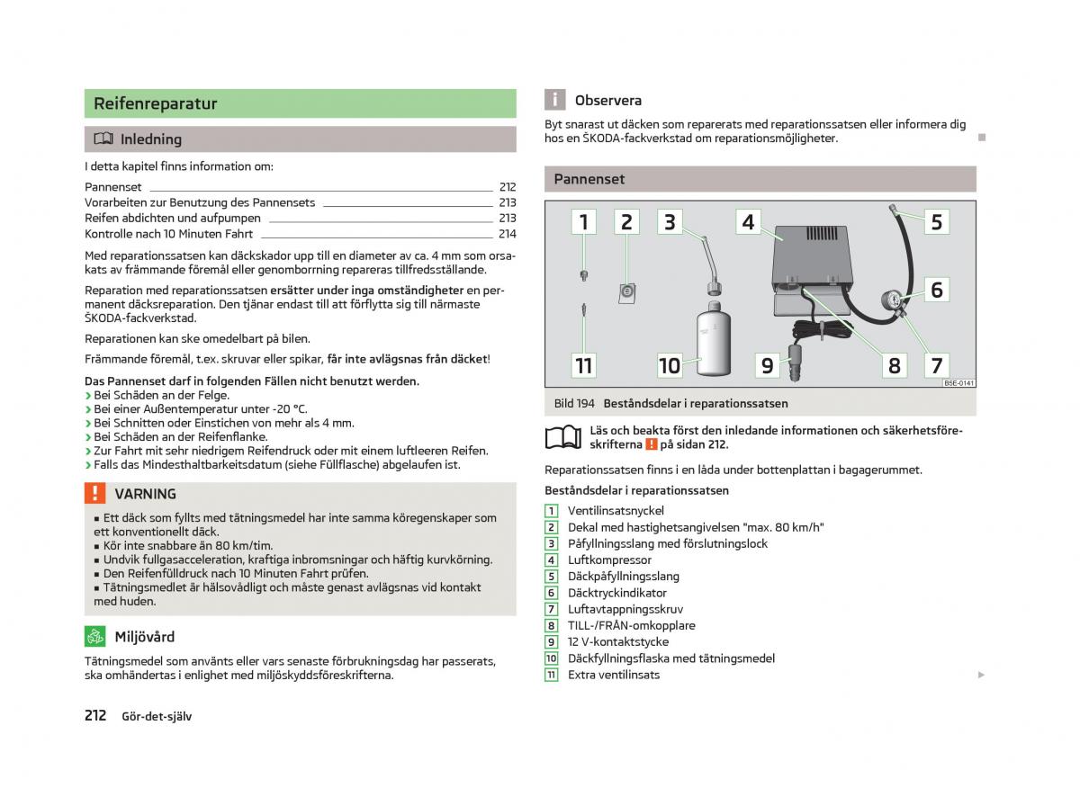 Skoda Octavia III 3 instruktionsbok / page 214