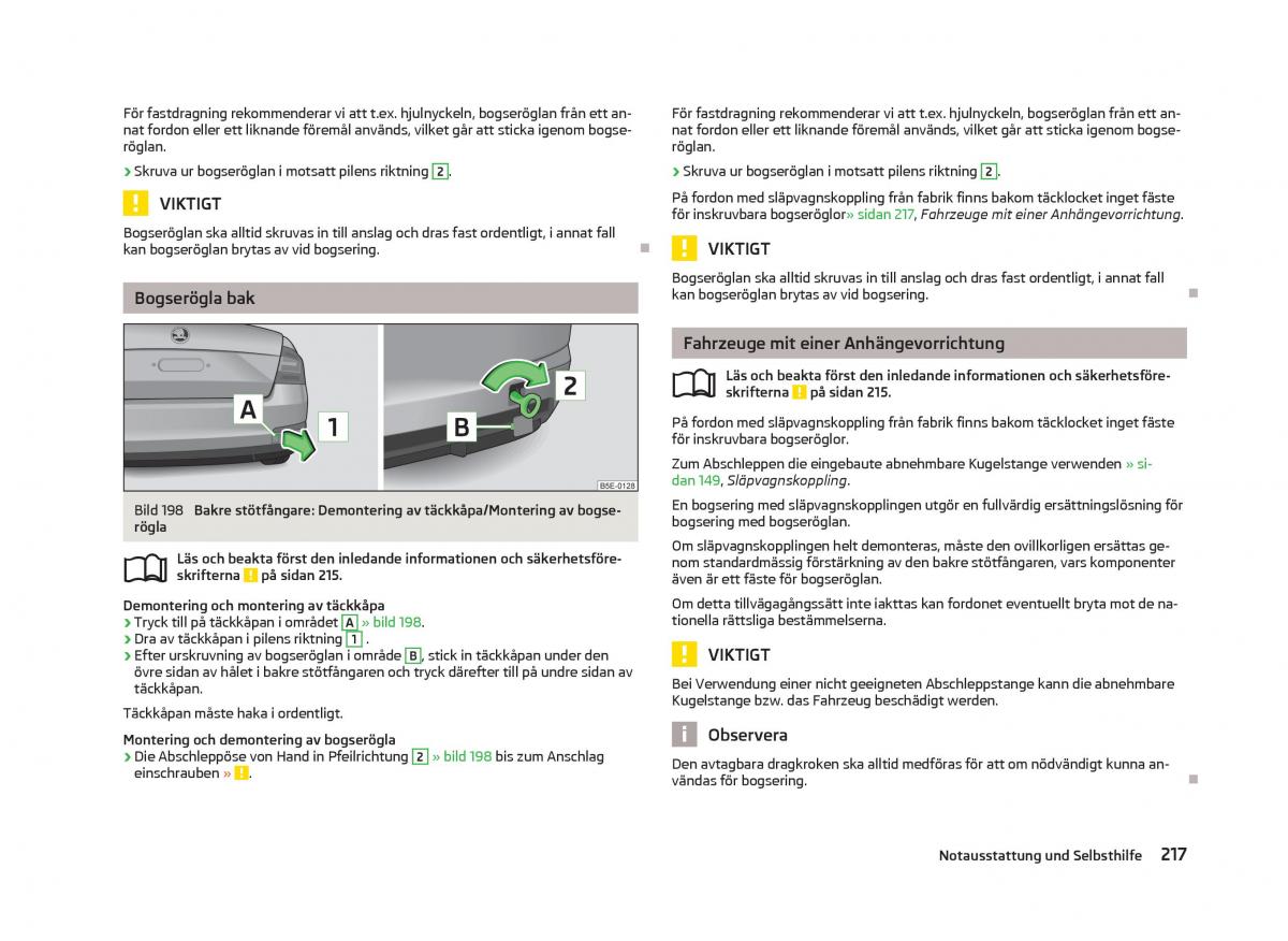 Skoda Octavia III 3 instruktionsbok / page 219