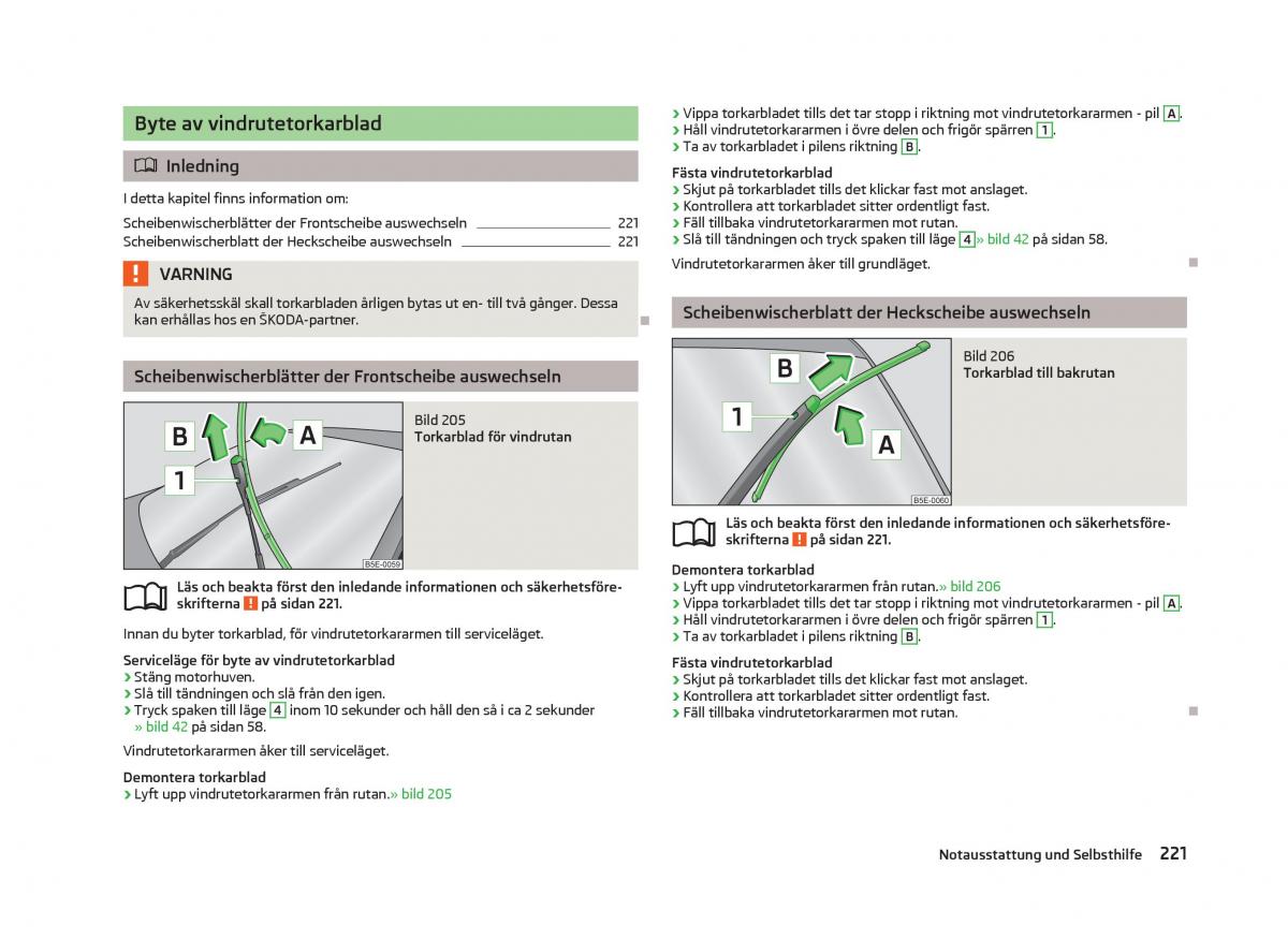 Skoda Octavia III 3 instruktionsbok / page 223