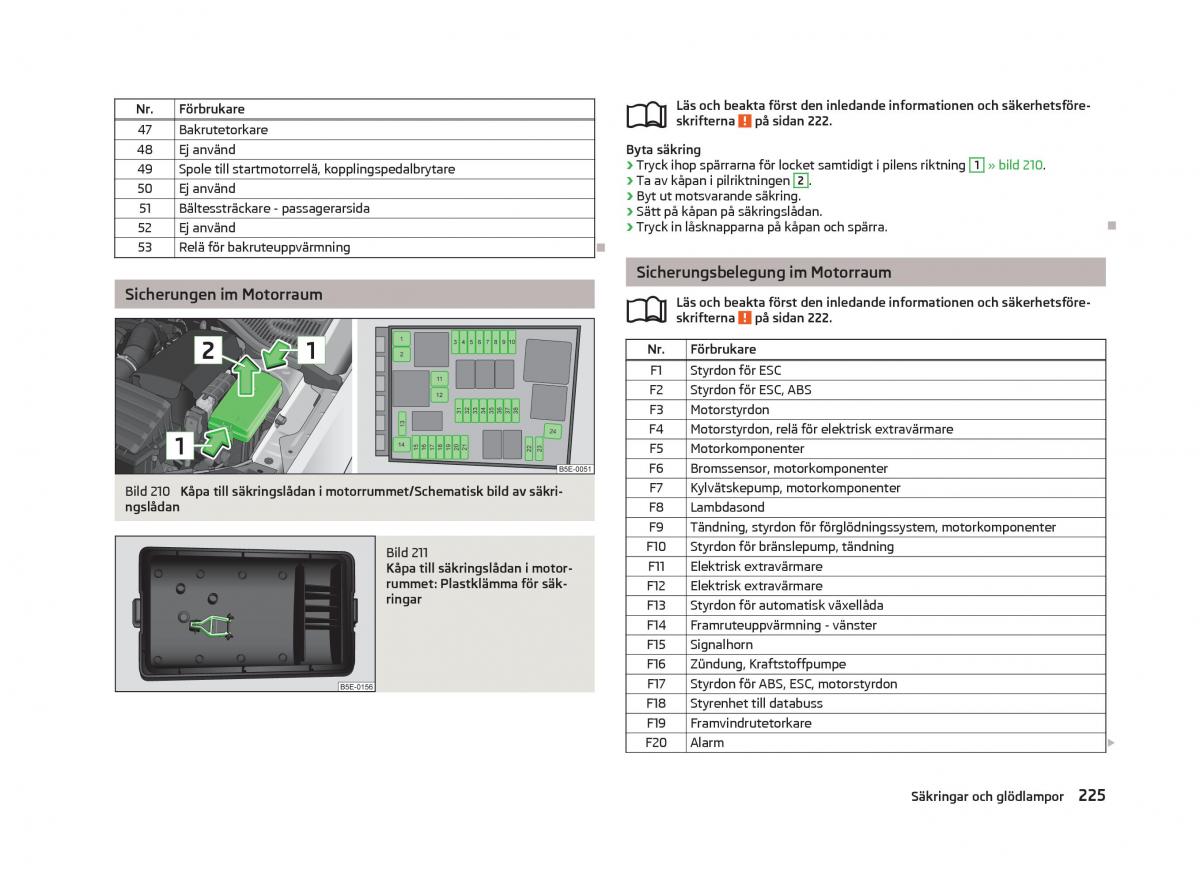 Skoda Octavia III 3 instruktionsbok / page 227