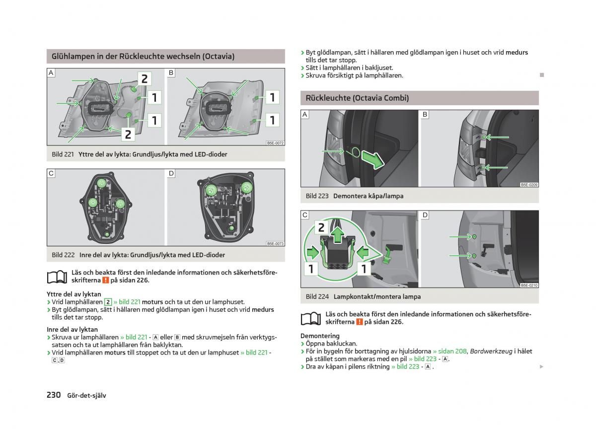 Skoda Octavia III 3 instruktionsbok / page 232