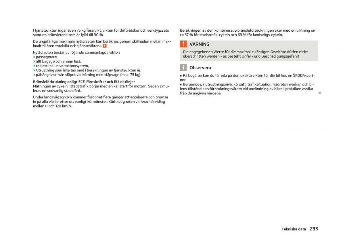 Skoda Octavia III 3 instruktionsbok / page 235