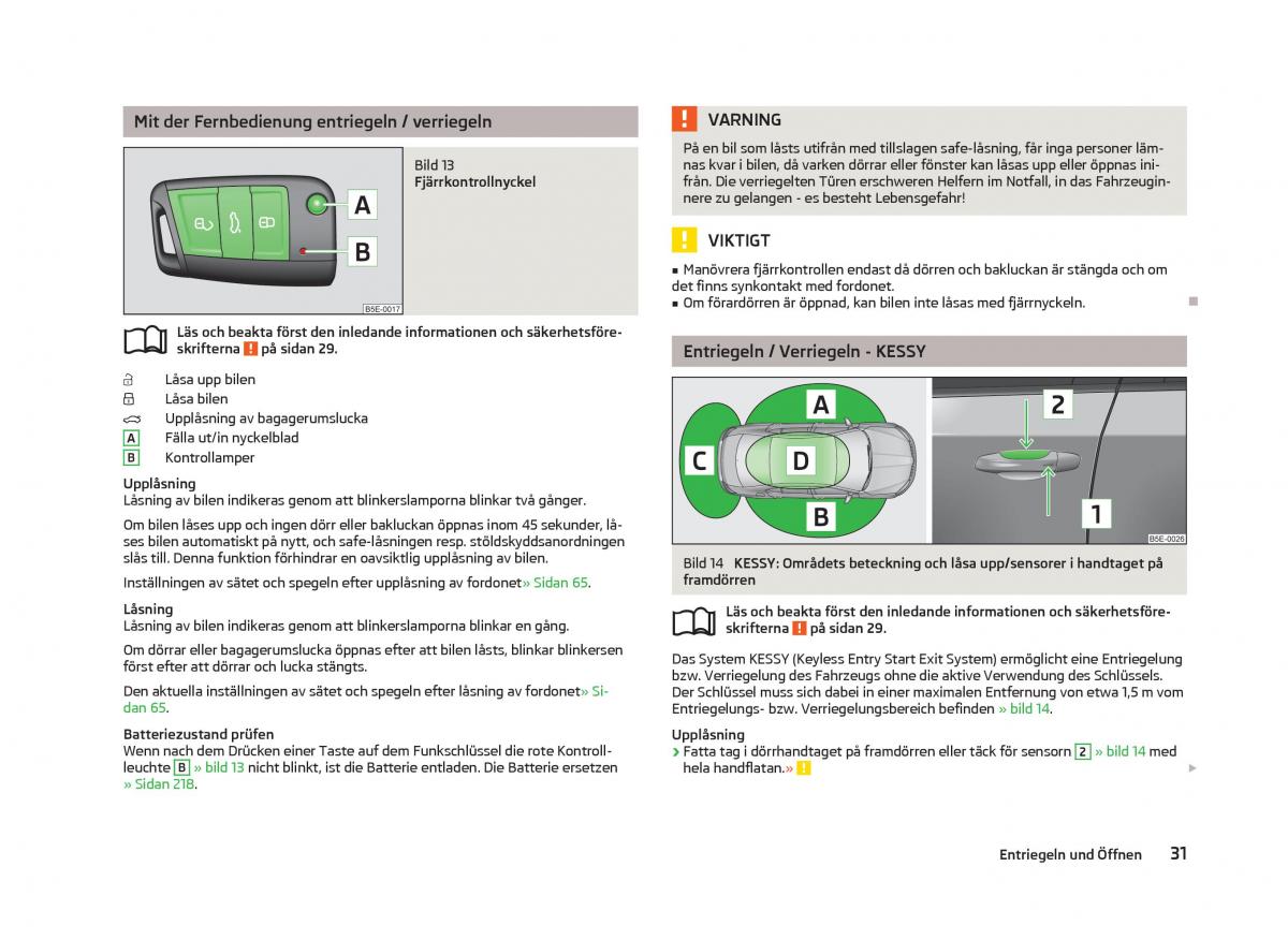 Skoda Octavia III 3 instruktionsbok / page 33