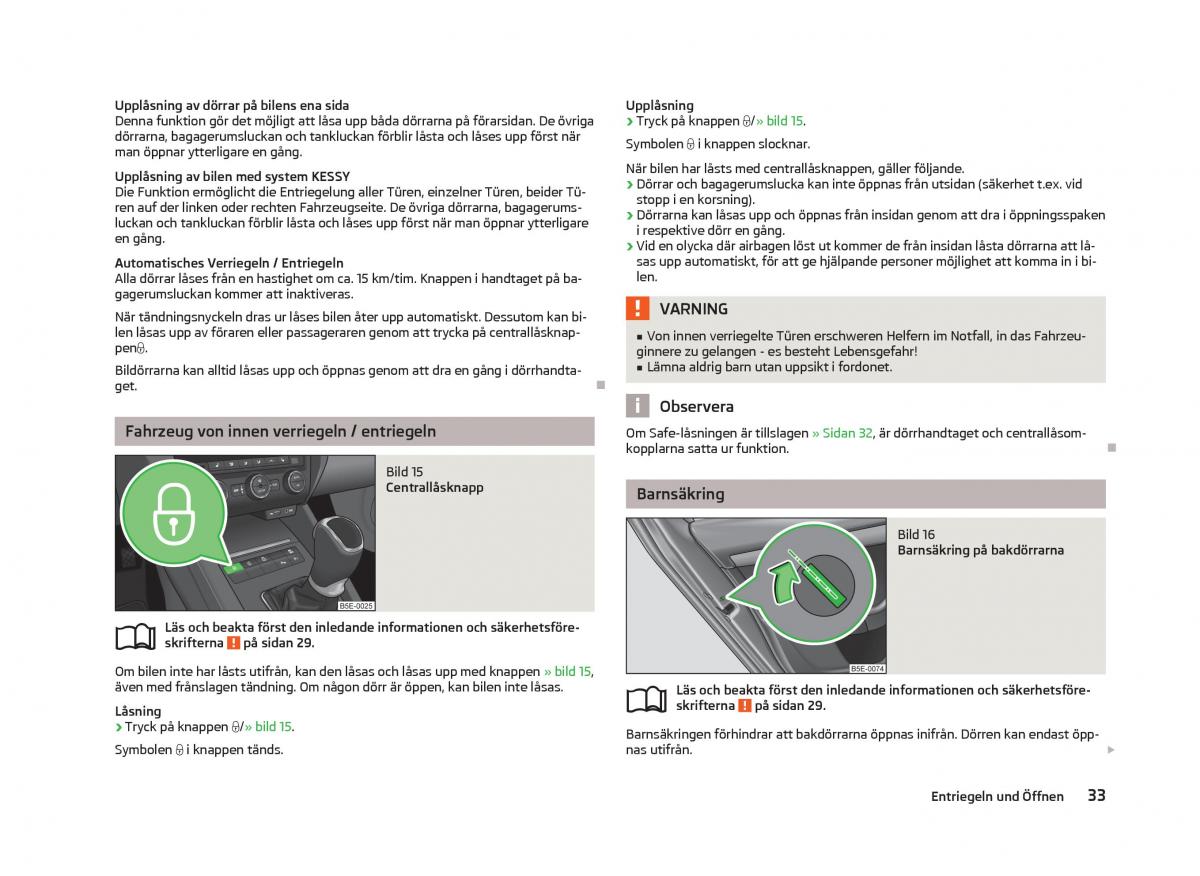 Skoda Octavia III 3 instruktionsbok / page 35