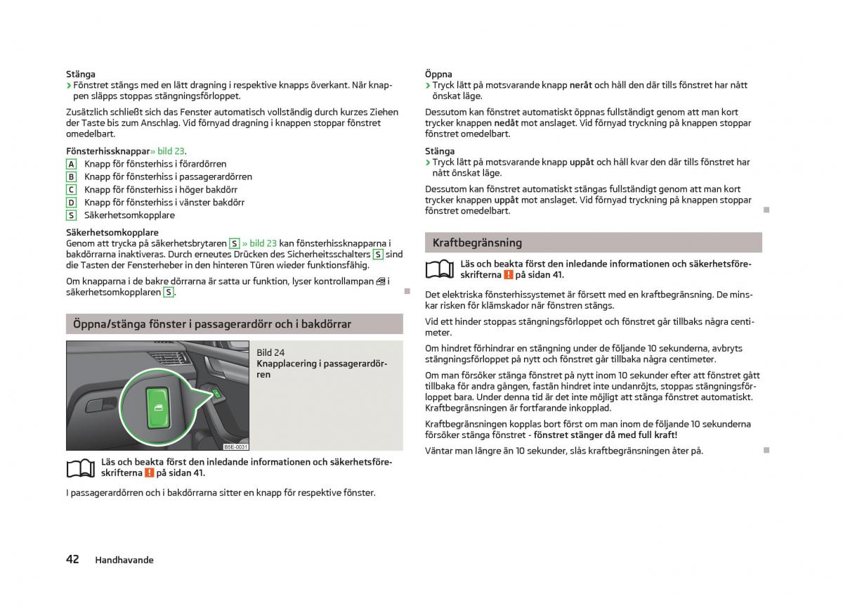 Skoda Octavia III 3 instruktionsbok / page 44