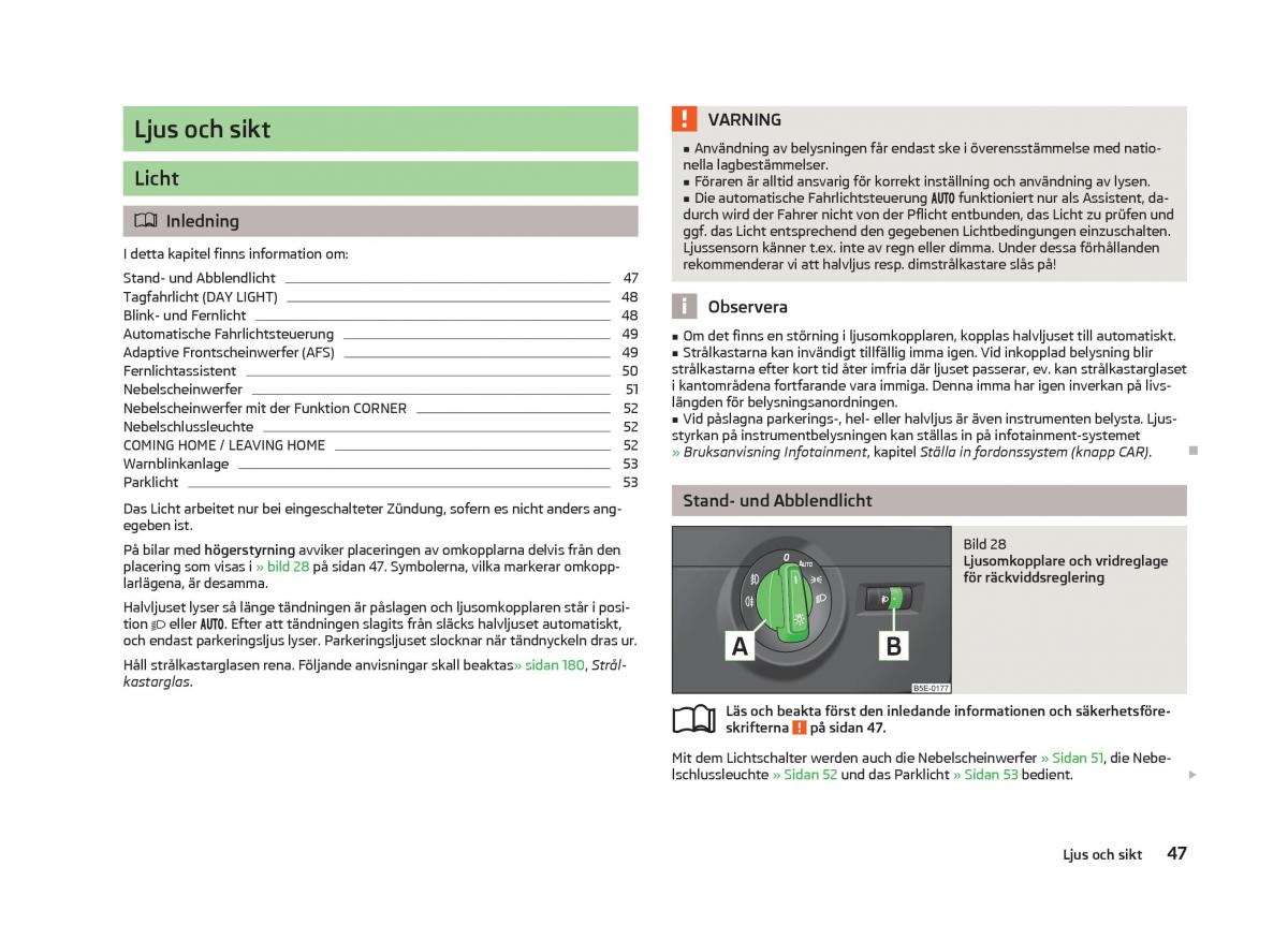 Skoda Octavia III 3 instruktionsbok / page 49